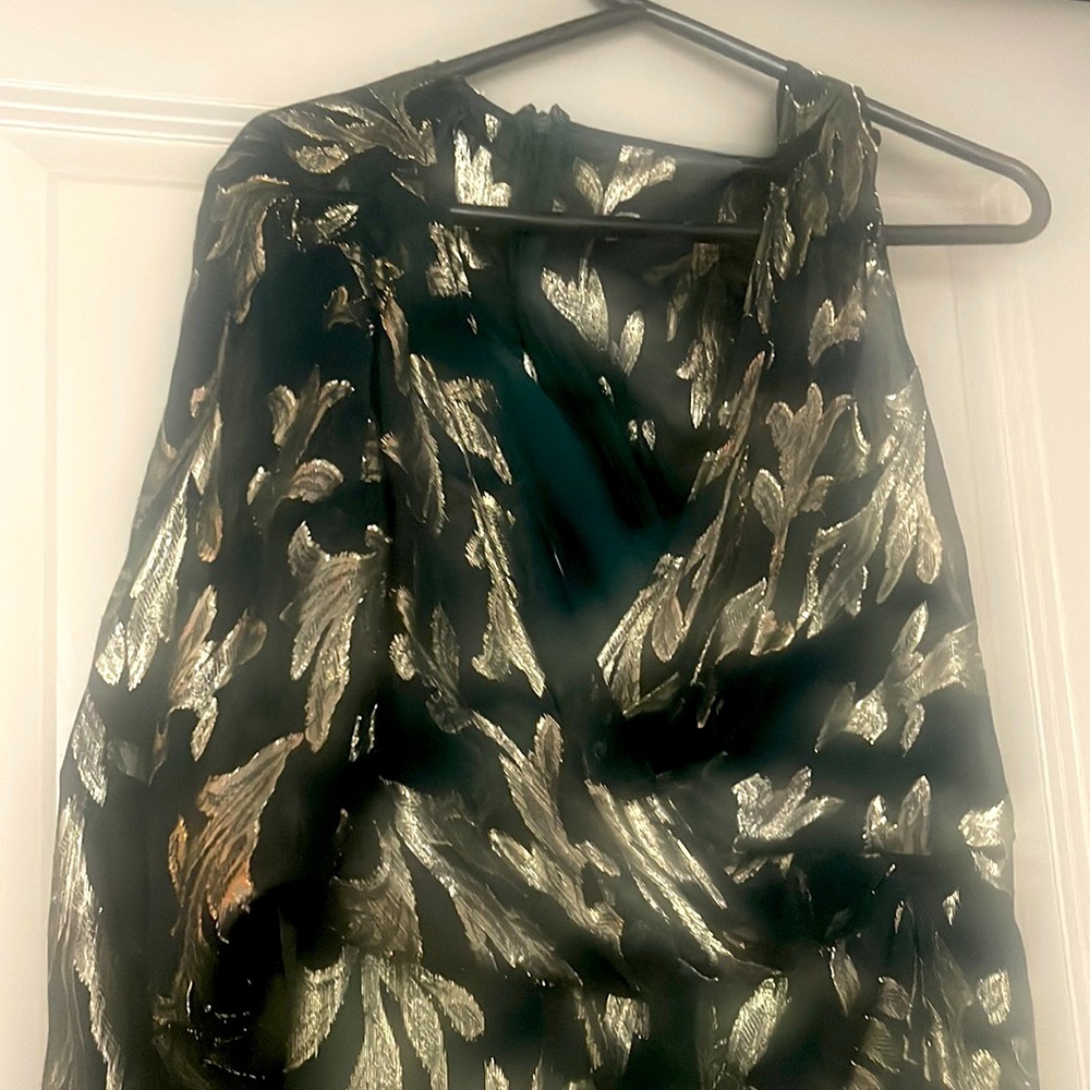 BCBG Emerald Green one shoulder dress